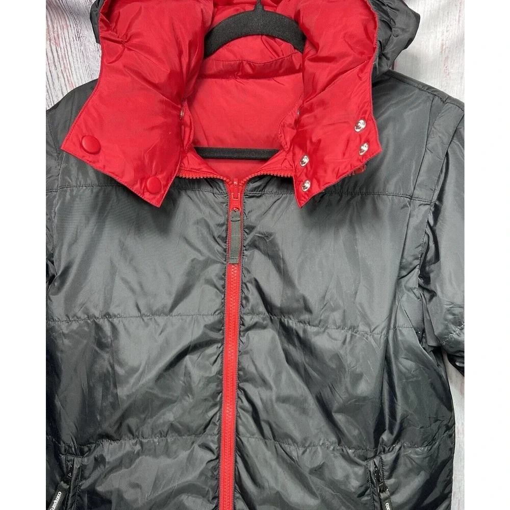 Companykids Reversible Down Filled Jacket Coat Red Black Size 14-16 Large